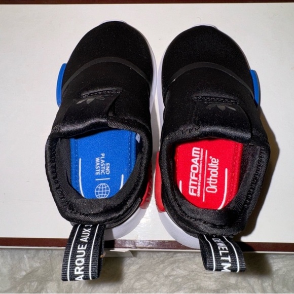 ADIDAS BLACK NMD 360 SLIP ON SNEAKERS. Kids size 6 - Picture 7 of 10